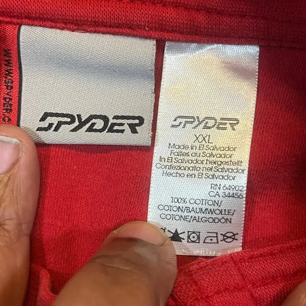 Spyder Budweiser Red Quarter Zip Sweatshirt XXL Racing Beer Logo Pullover‎